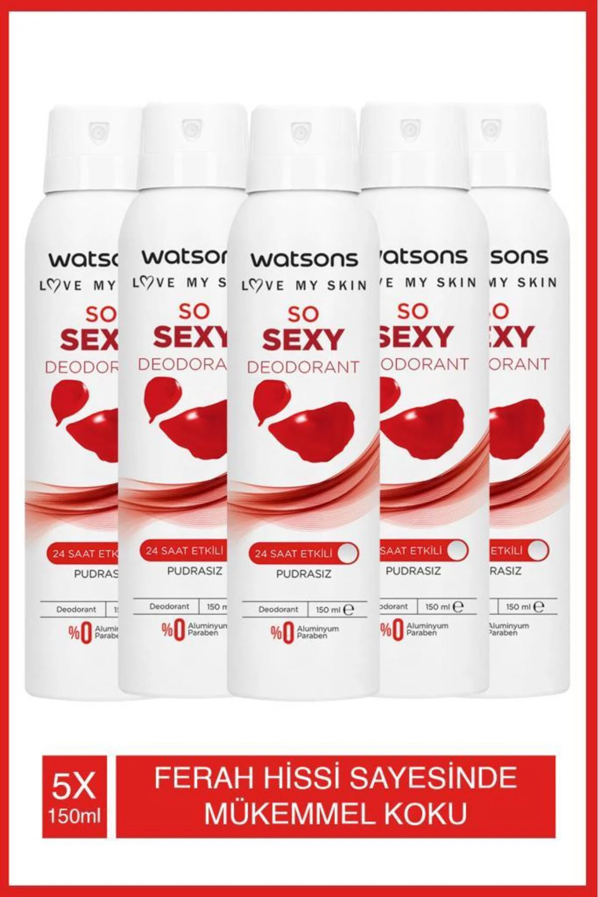 So Sexy Deodorant Deodorant Sprey Pudrasız 5x150ml