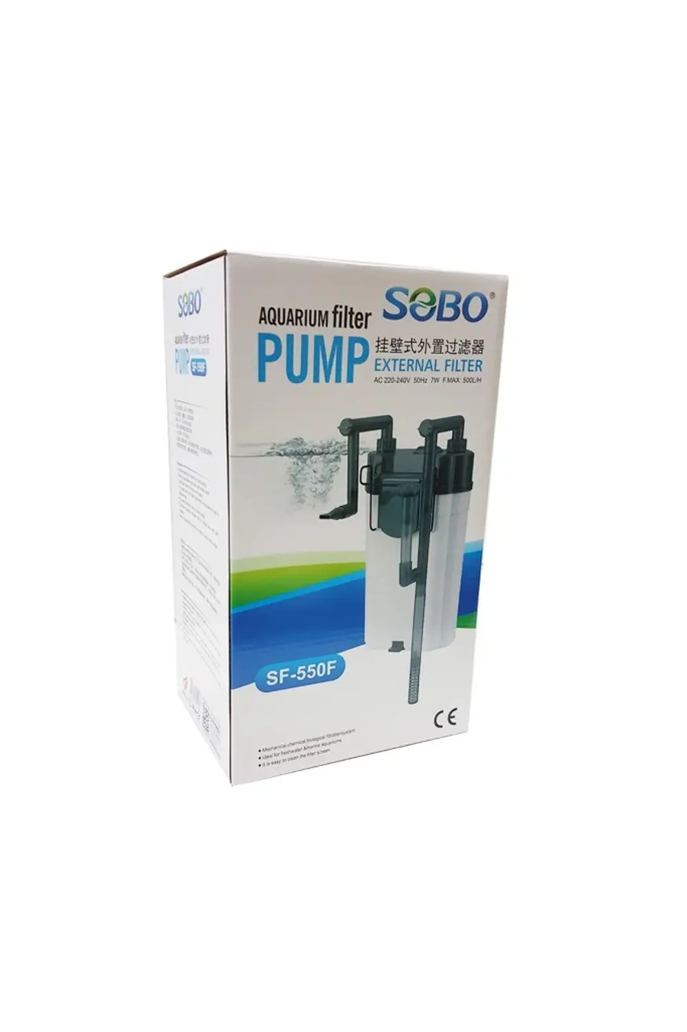 Sobo SF-550F Askı Dış Filtre 8.6W-500L/H