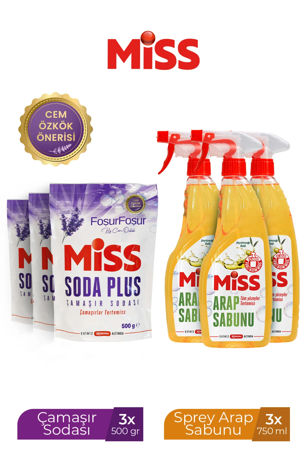 SODA LAVANTA 500GRX3+MİSS SPREY ARAP SAB 750MLX3 Fiyatı, Yorumları ve Özellikleri