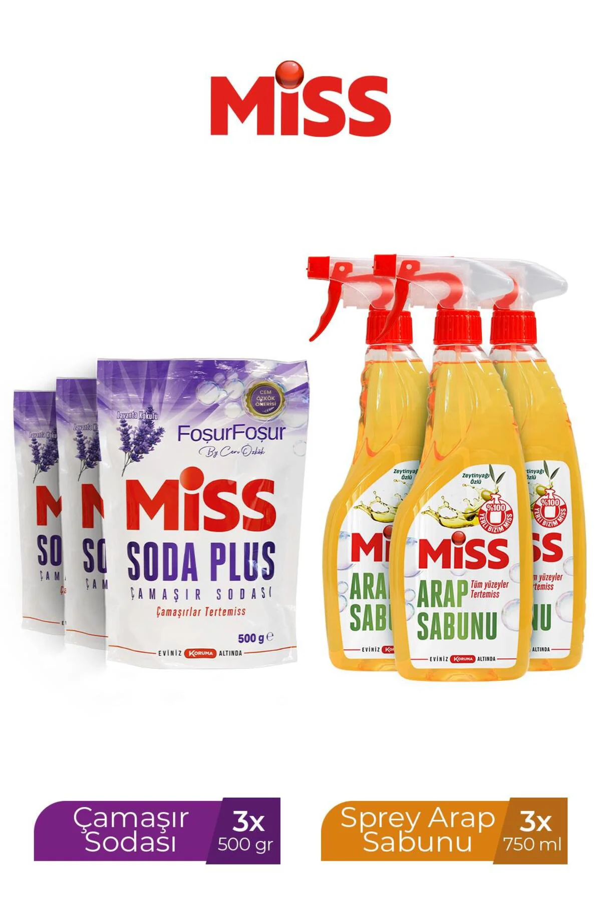 SODA LAVANTA 500GRX3+MİSS SPREY ARAP SAB 750MLX3 - Görsel 2