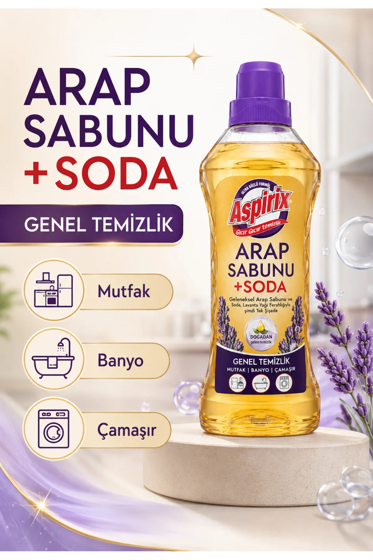 Sodalı Arap Sabunu - Genel Tüm Temizlik - Mutfak Banyo Çamaşır Fiyatı, Yorumları ve Özellikleri