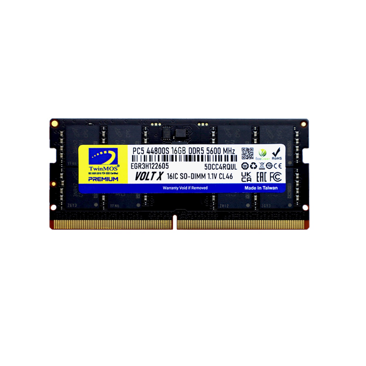 Twinmos Sodimm 16Gb 5600Mhz Ddr5 Cl46 Notebook Bellek (Tmd516gb5600s46)