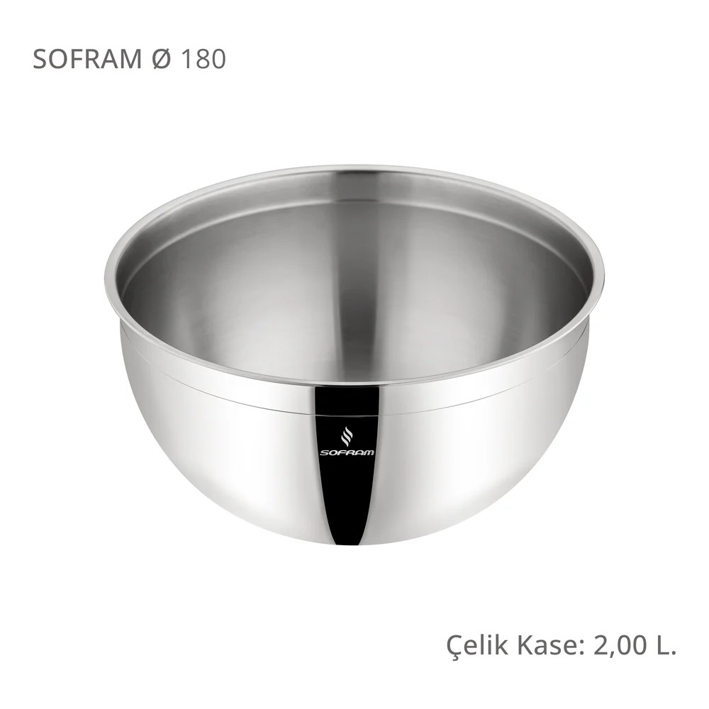 Sofram  18 Cm Çelik Kase 2 Litre