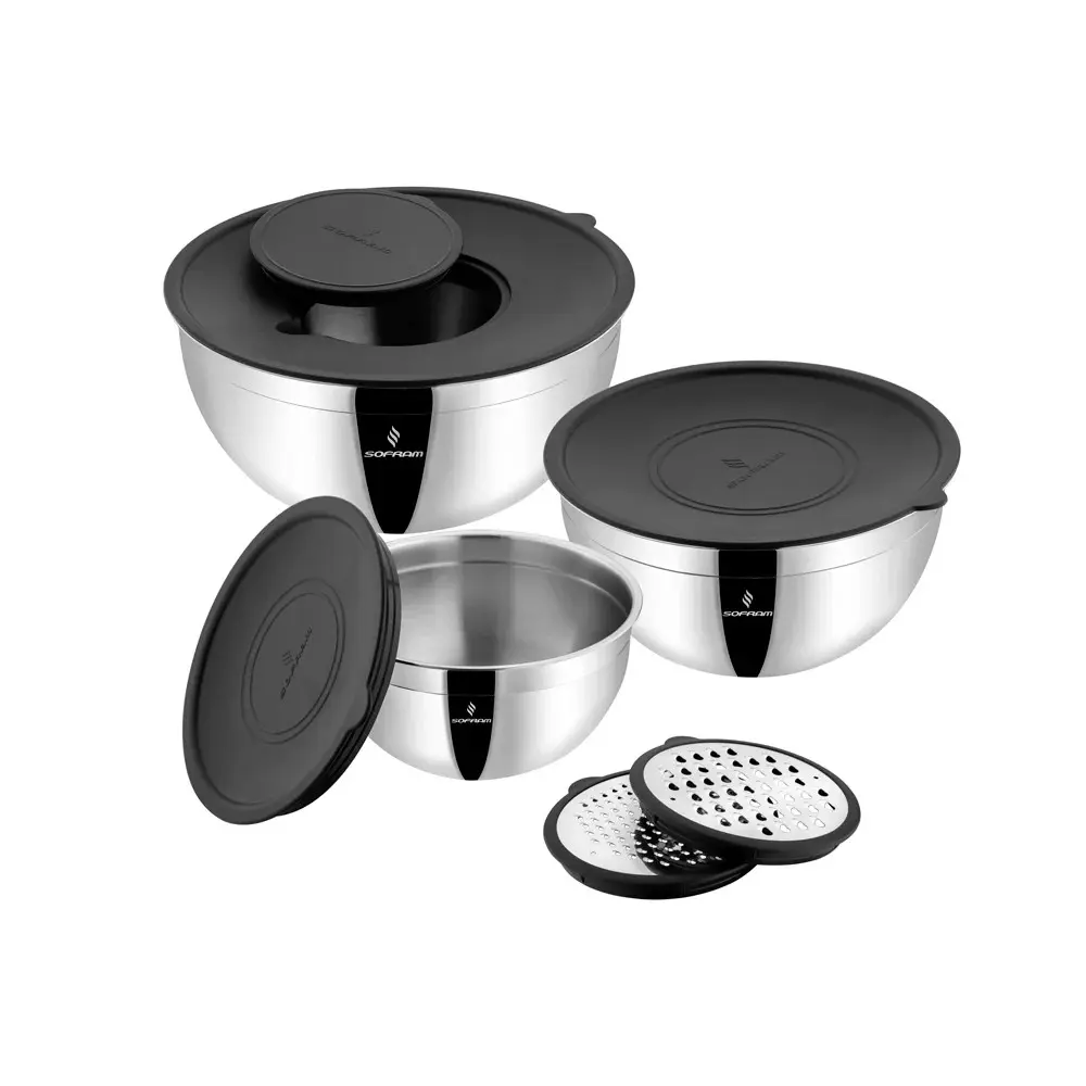 Sofram 9 Parça Saklama ve Karıştırma Kabı Seti Sofram 9 Parça Saklama ve Karıştırma Kabı Seti