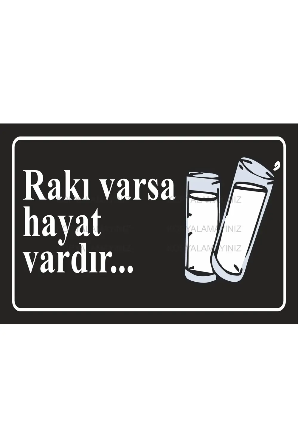 Sofrası İçki Masası Sözleri Alkol Dekorasyon Tablo Retro Ahşap Po