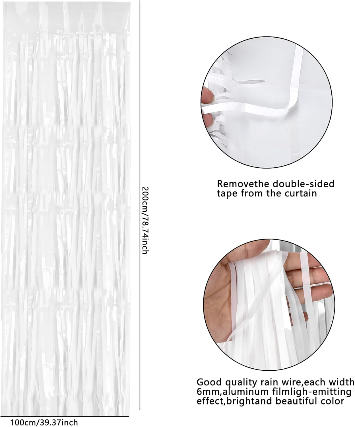 Soft Beyaz Renk Duvar ve Kapı Perdesi İthal 100x200 cm