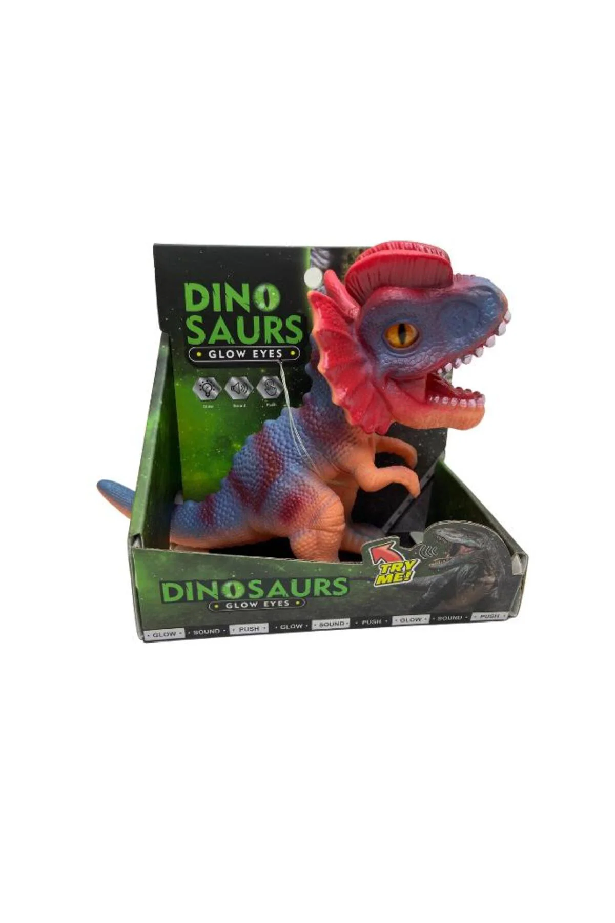 Soft Dinazor Neon Gözlü 24 Cm - LD6206B-Dilophosaurus (Lisinya)