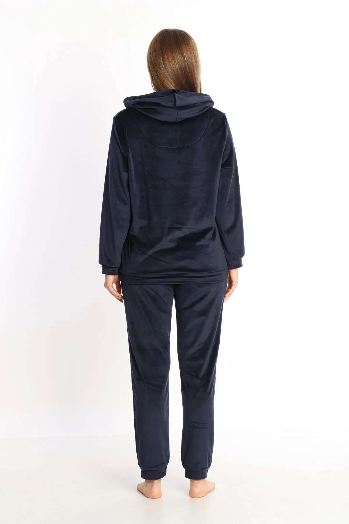 Etoile Soft Kapşonlu Kadife Kadın Eşofman Takımı