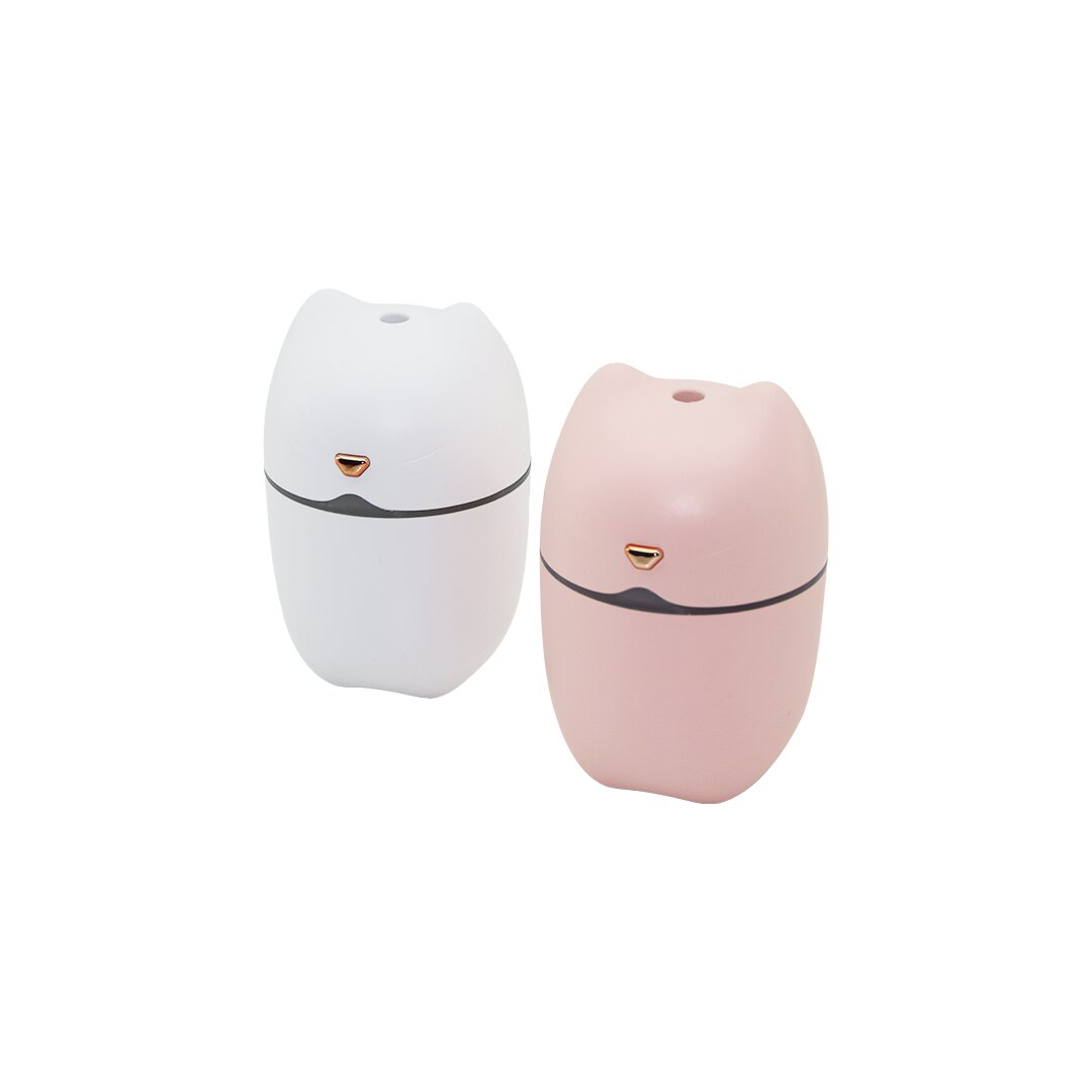 Just Cheap Store Soft Kedi 260Ml Mini Usb Şarj -İşikli Hava Nemlendirici -Buhar Ma