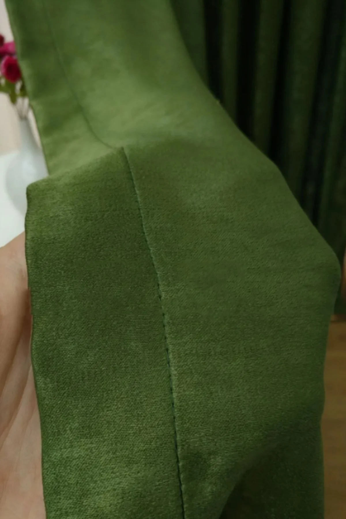 Soft Kumaş Fon Perde Sık Pileli Antrasit Perde