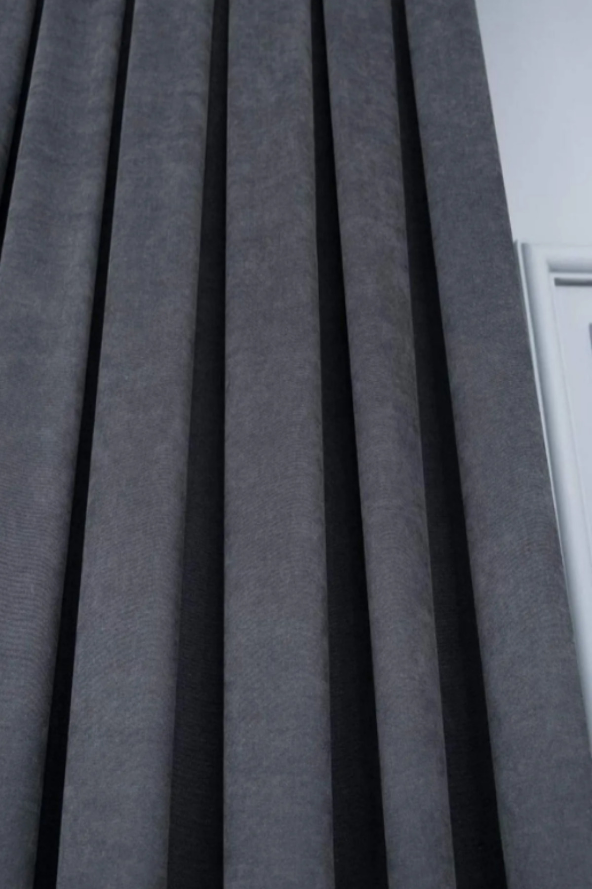 Özgün Home Soft Kumaş Fon Perde Sık Pileli Antrasit Perde