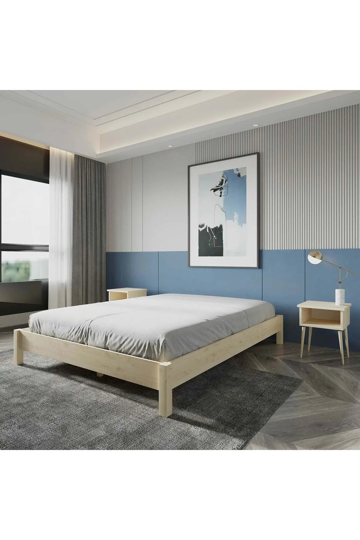 Soft Model Doğal Çam Ahşap Karyola Ve İki Komodin Set Fiyatı, Yorumları ve Özellikleri