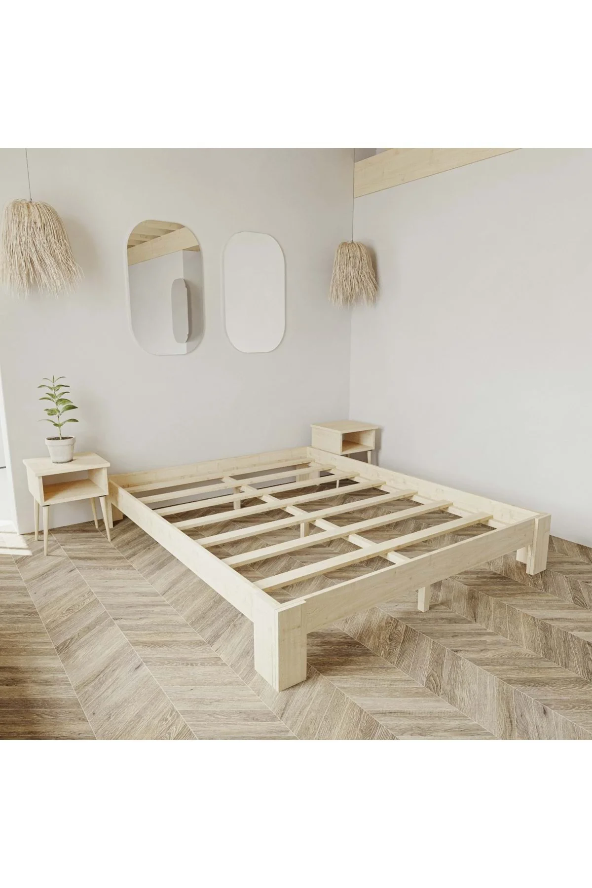 Soft Model Vernikli Çam Ahşap Karyola Ve İki Komodin Set Fiyatı, Yorumları ve Özellikleri
