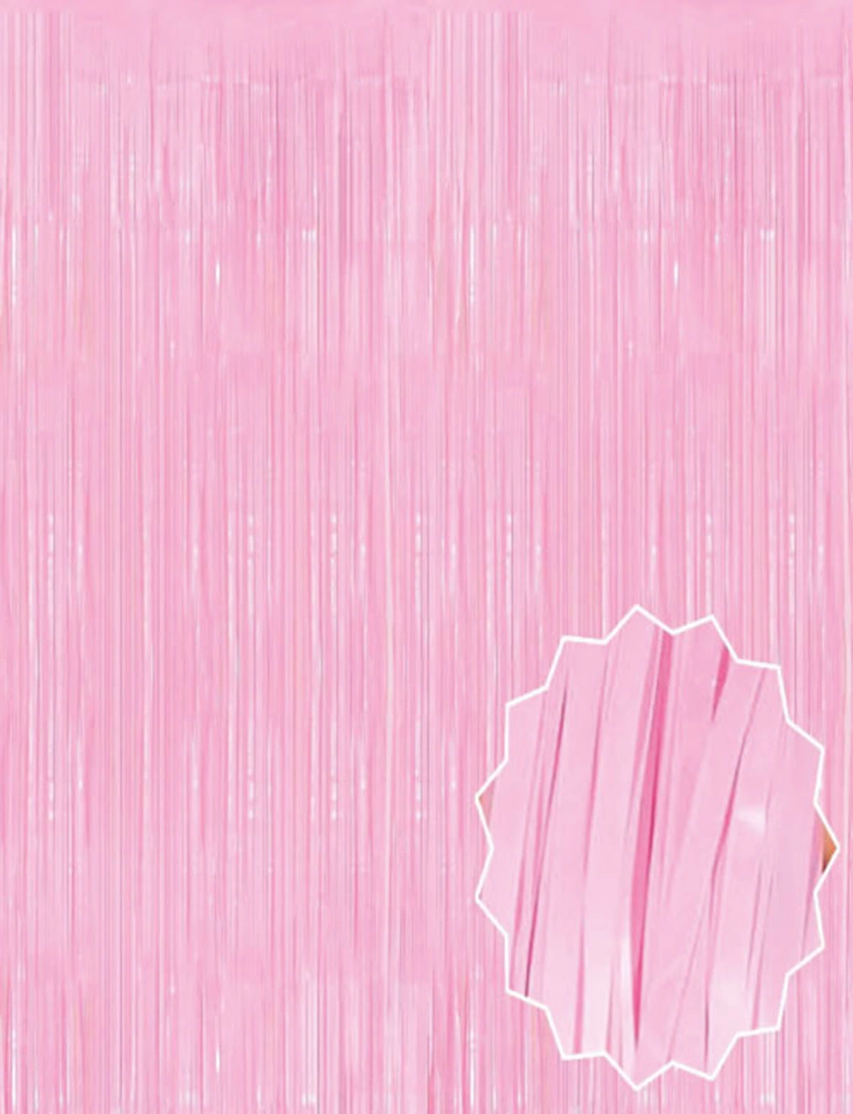 Soft Pembe Püsküllü Kapı Perdesi - Parti, Baby Shower, Cinsiyet P