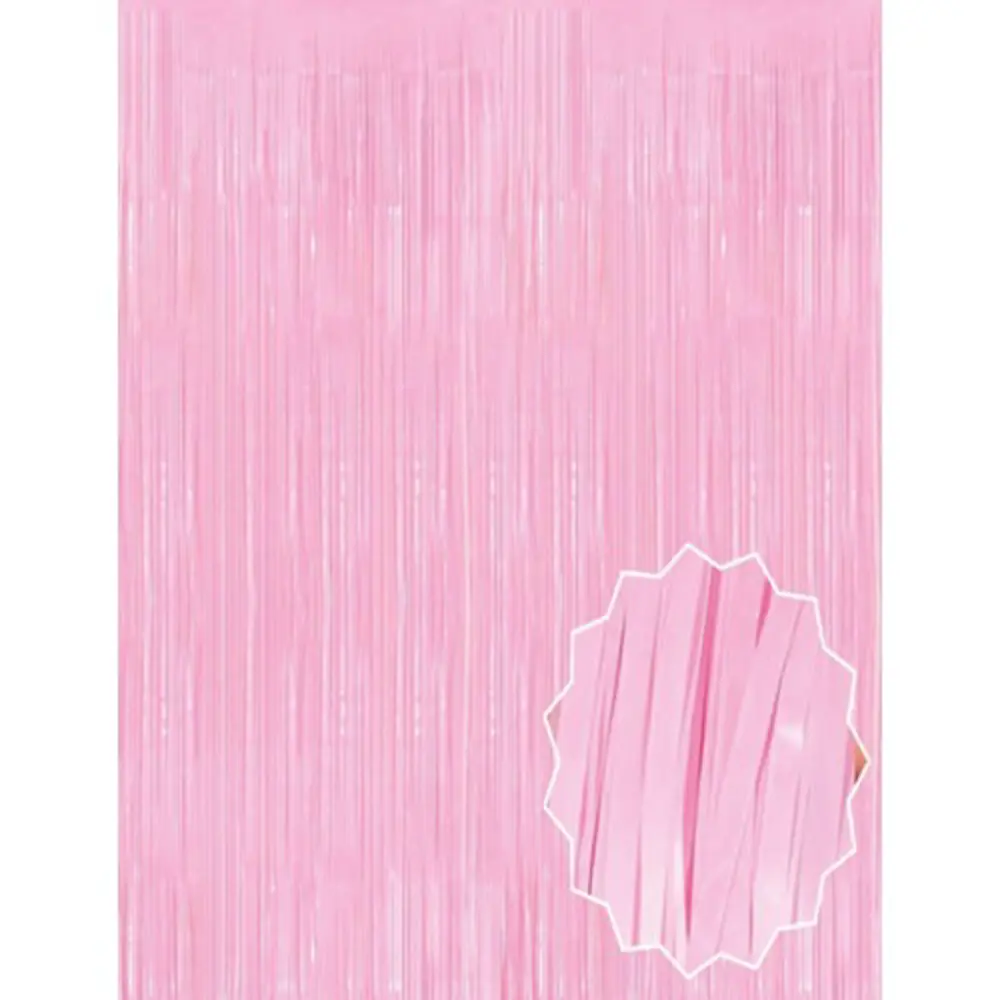 Soft Pembe Püsküllü Kapı Perdesi - Parti, Baby Shower, Cinsiyet P