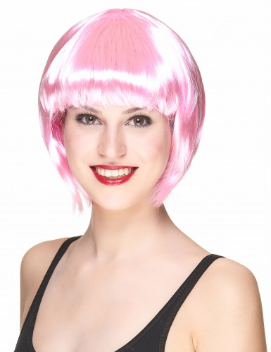 Soft Pembe Renk Parti Peruğu Küt Saç Soft Pembe Renk Parti Peruğu Küt Saç