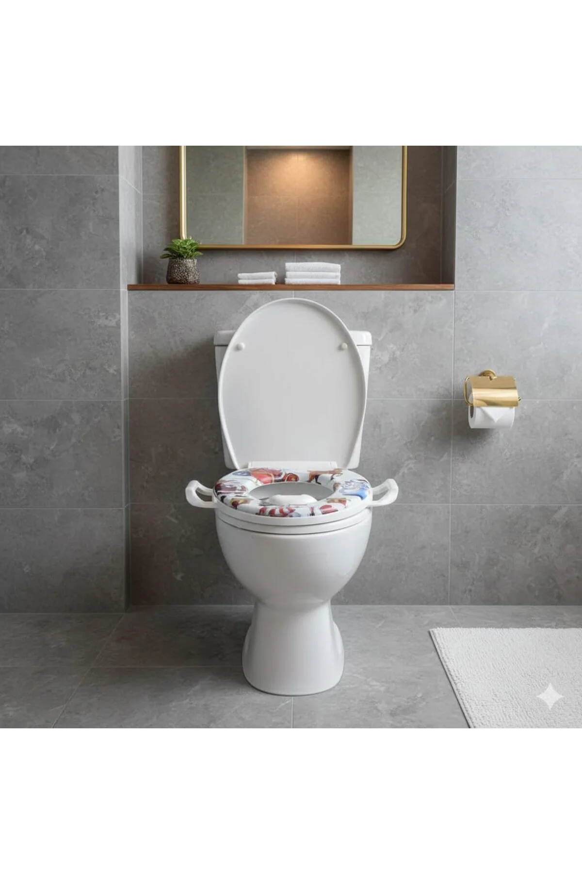 Soft Pratik Kulplu Çocuk/bebek Banyo - Tuvalet Klozet Kapağı Adap