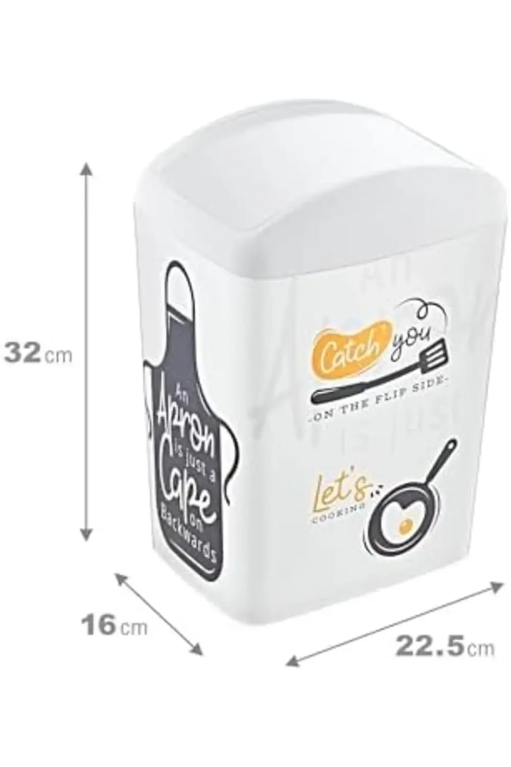 Soft Resimli Çöp Kutusu Döner Kapak 10 LT CATCH YOU 542093