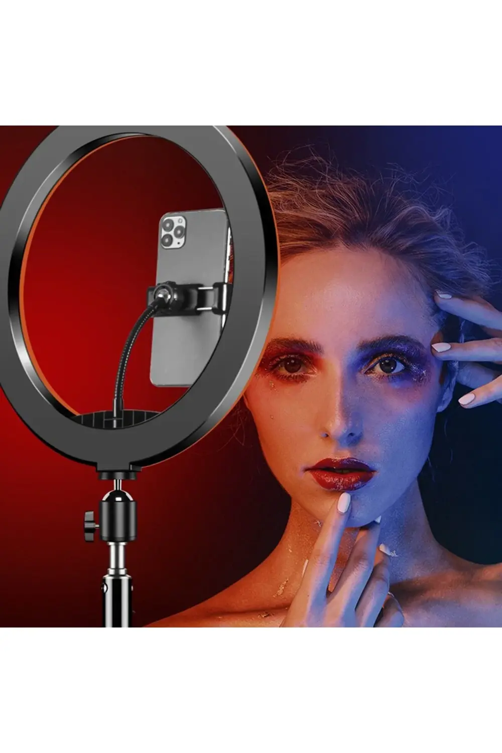 Soft Ring Light MJ33 13" 33cm RGB LED Halka Işık Tripodlu Selfie