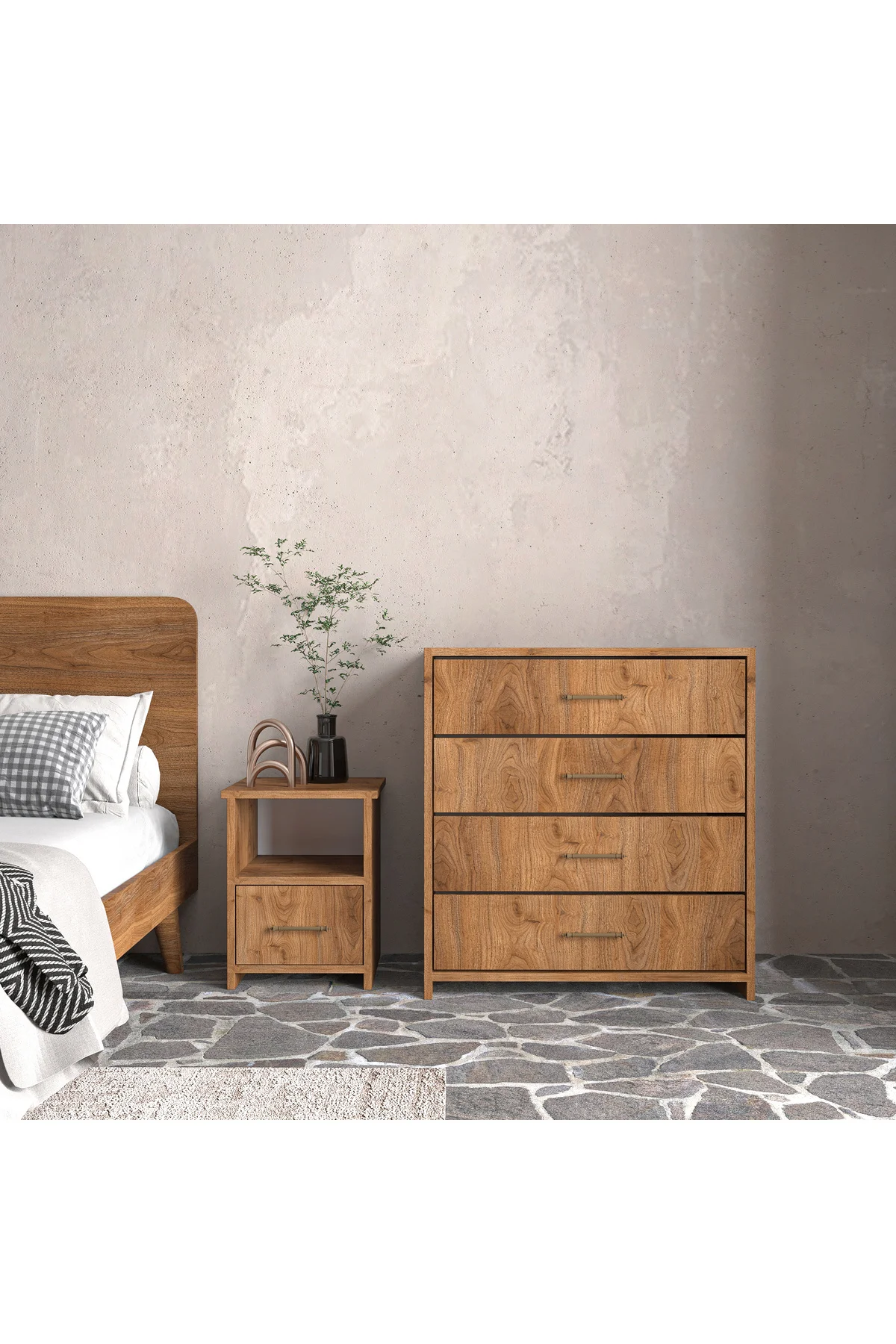 Soft Wood Model Ceviz Renk İskandinav 4 Çekmeceli Şifonyer Fiyatı, Yorumları ve Özellikleri