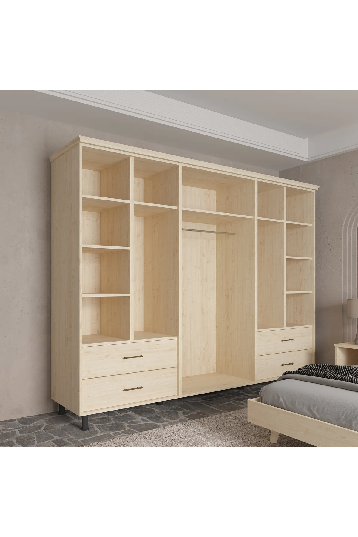 Soft Wood Model Masif Ahşap İskandinav Gardırop -6 Kapaklı Fiyatı, Yorumları ve Özellikleri