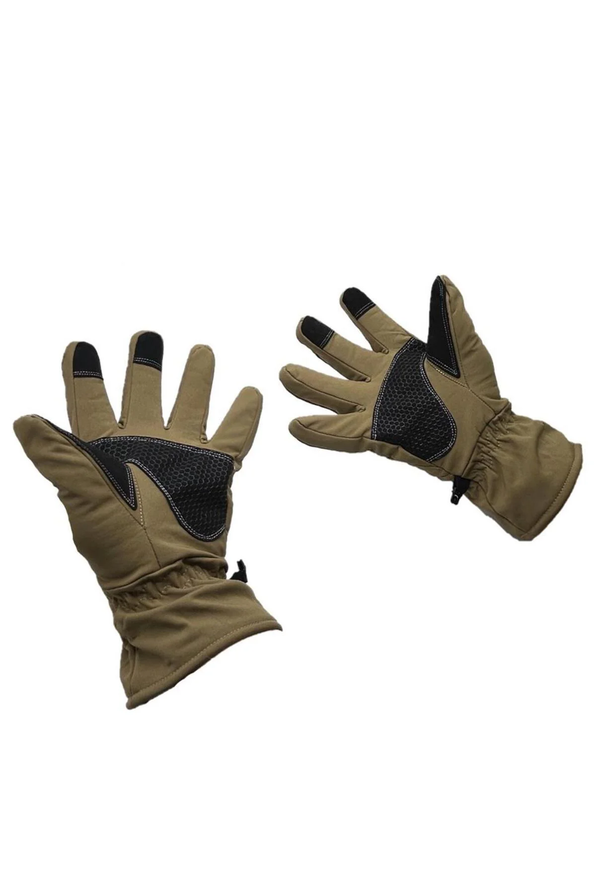 Softshell Cay251 L Beden Motosiklet Spor Eldiveni Brown