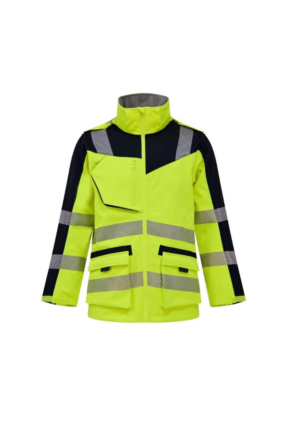 Softshell Kırçıllı Reflektörlü Parka İş Montu Sarı