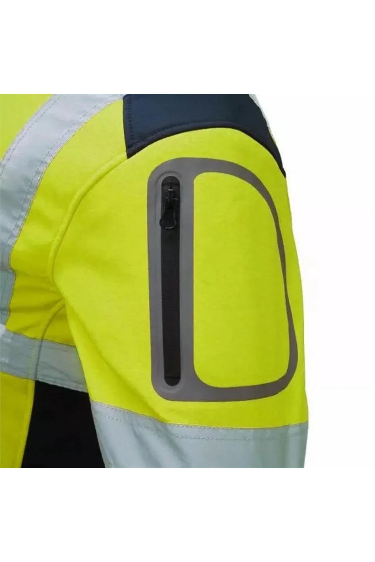 Softshell Reflektörlü İş Montu Su Geçirmez Ceket Sarı