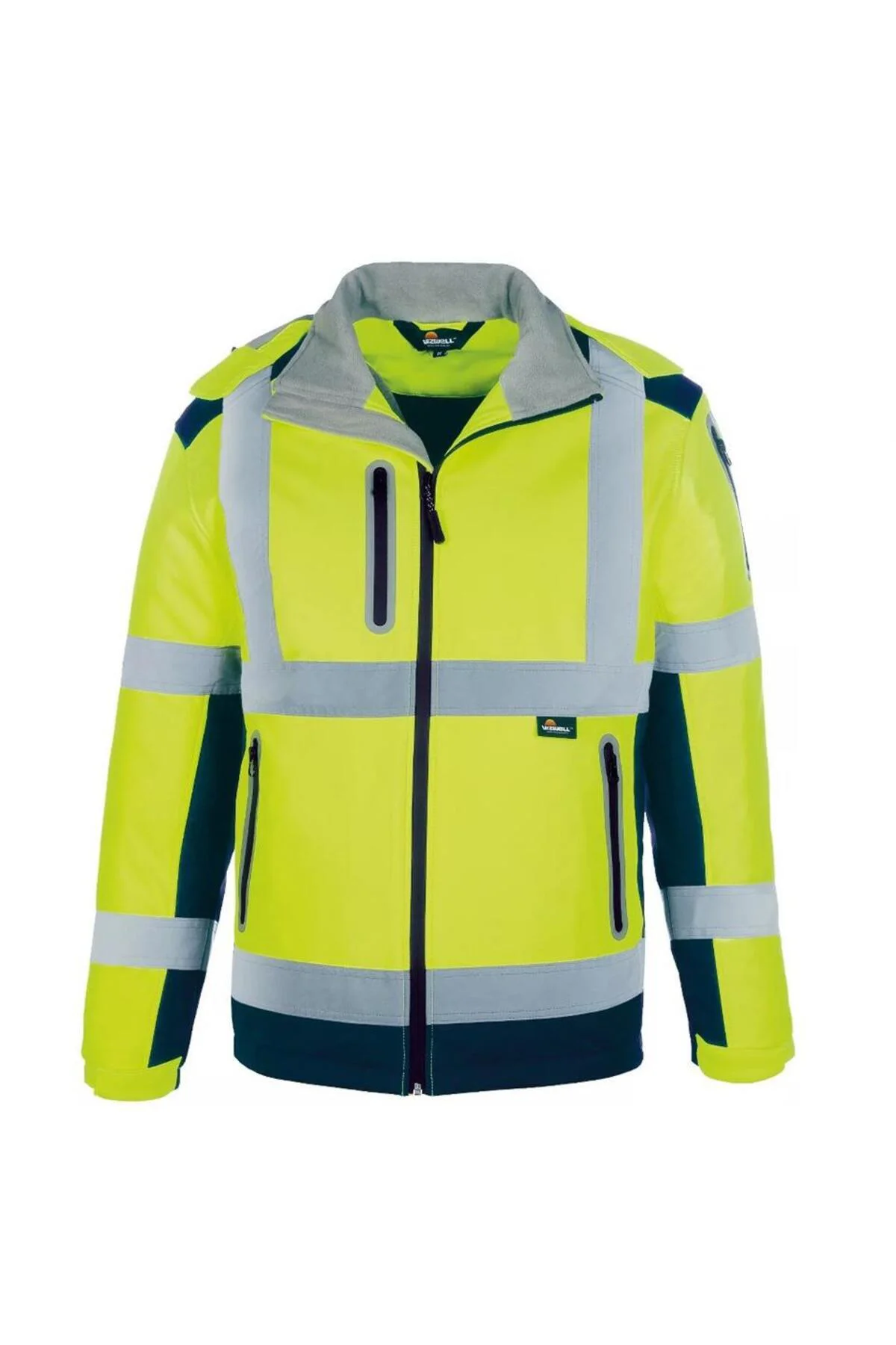 Softshell Reflektörlü İş Montu Su Geçirmez Ceket Sarı