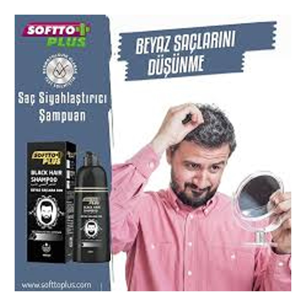 Siyahlaştirici Şampuan Softto Plus Softto Plus Saç Siyahlaştirici Şampuan