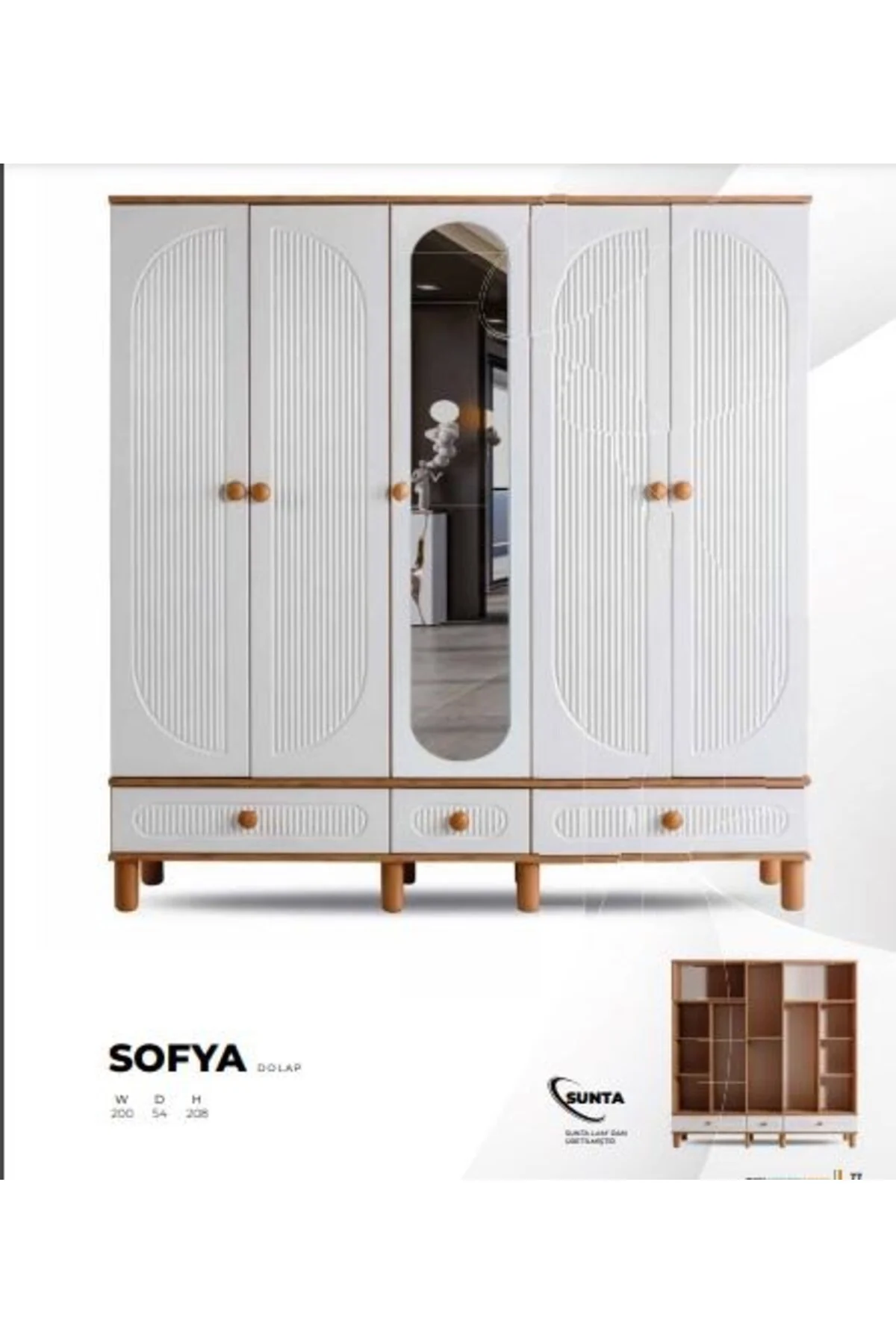 SOFYA 5 KAPILI DOLAP Fiyatı, Yorumları ve Özellikleri