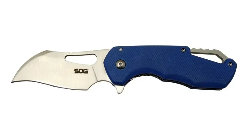 Sog İsonzo 1396bl Mavi Kamp Çakı 18cm - Yarı Otomatik, Kemerlikli