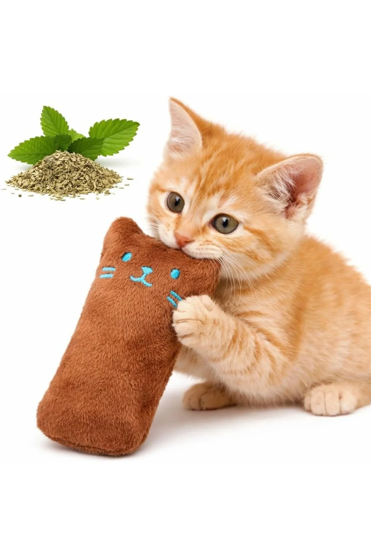 SOGUD Catnip Kedi Oyuncağı Kahverengi – Sesli Peluş Kedi Oyuncak,