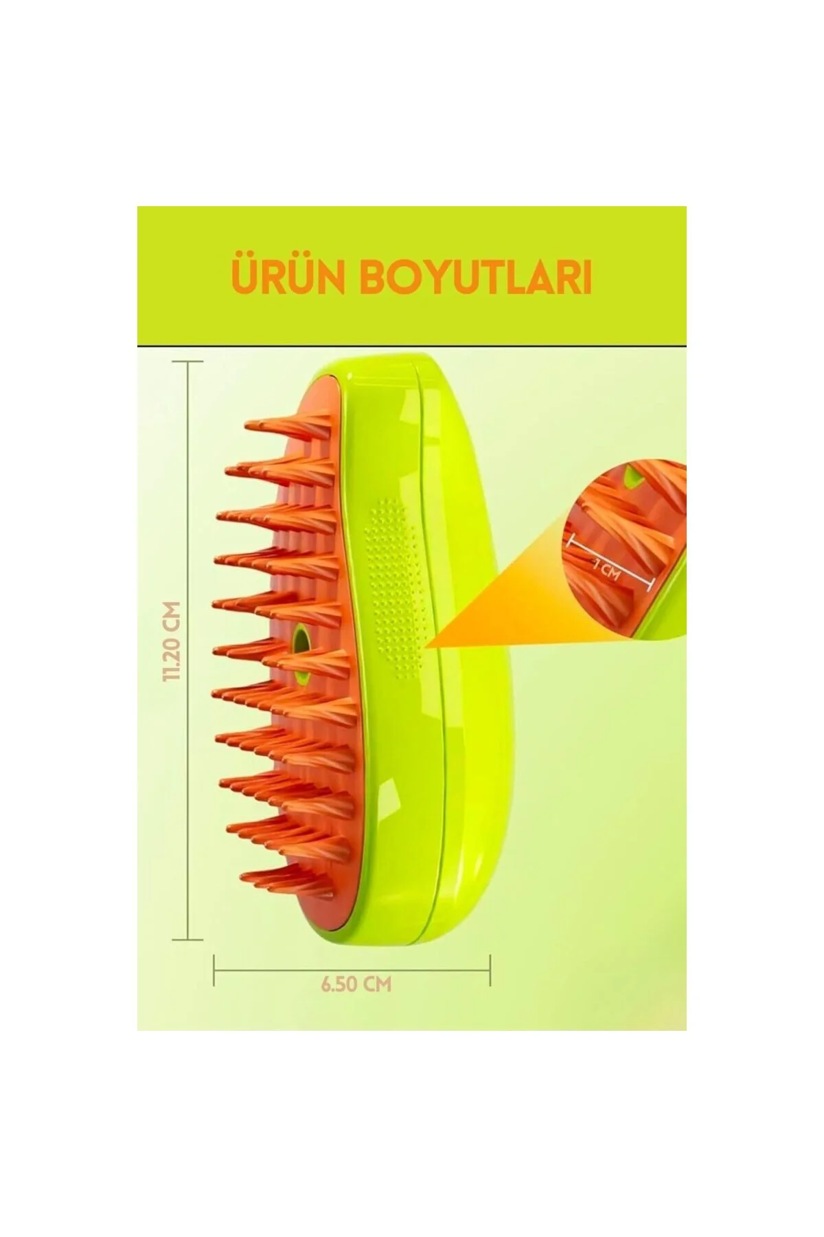 Soğuk Buharlı Evcil Hayvan Bakım Fırçası - 3'ü 1 Arada Kedi Buharlı Fırça, Pet Masaj Fır