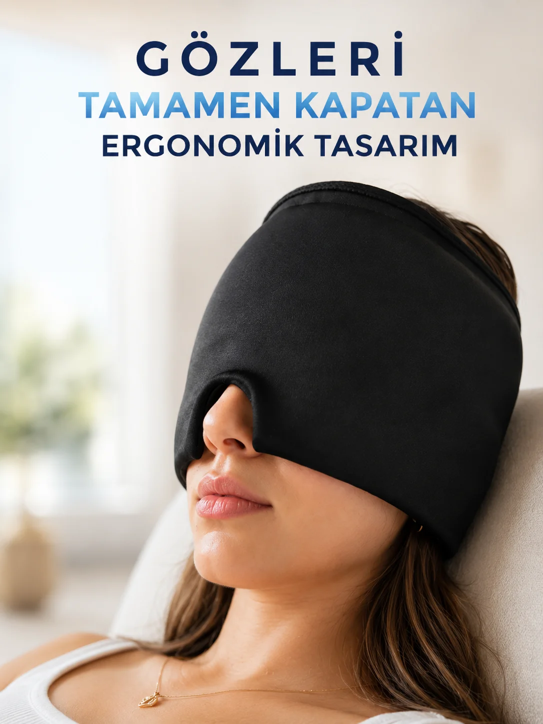 Soğuk & Sıcak Kompres Özellikli Jel Başlık Ergonomik Rahatlama Maskesi