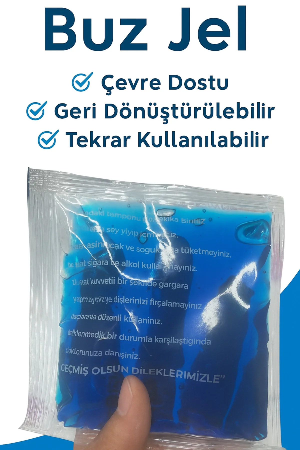 Soğuk Sıcak Kullanıma Uygun 1 Adet Jel Kompres – Termojel Paket
