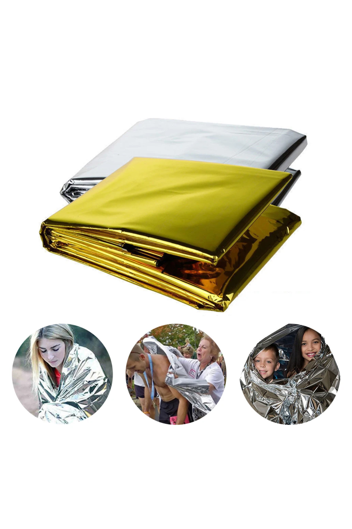 SOĞUK VE SICAK TUTAN ÇİFT TARAFLI GOLD ACİL DURUM BATTANİYESİ (47