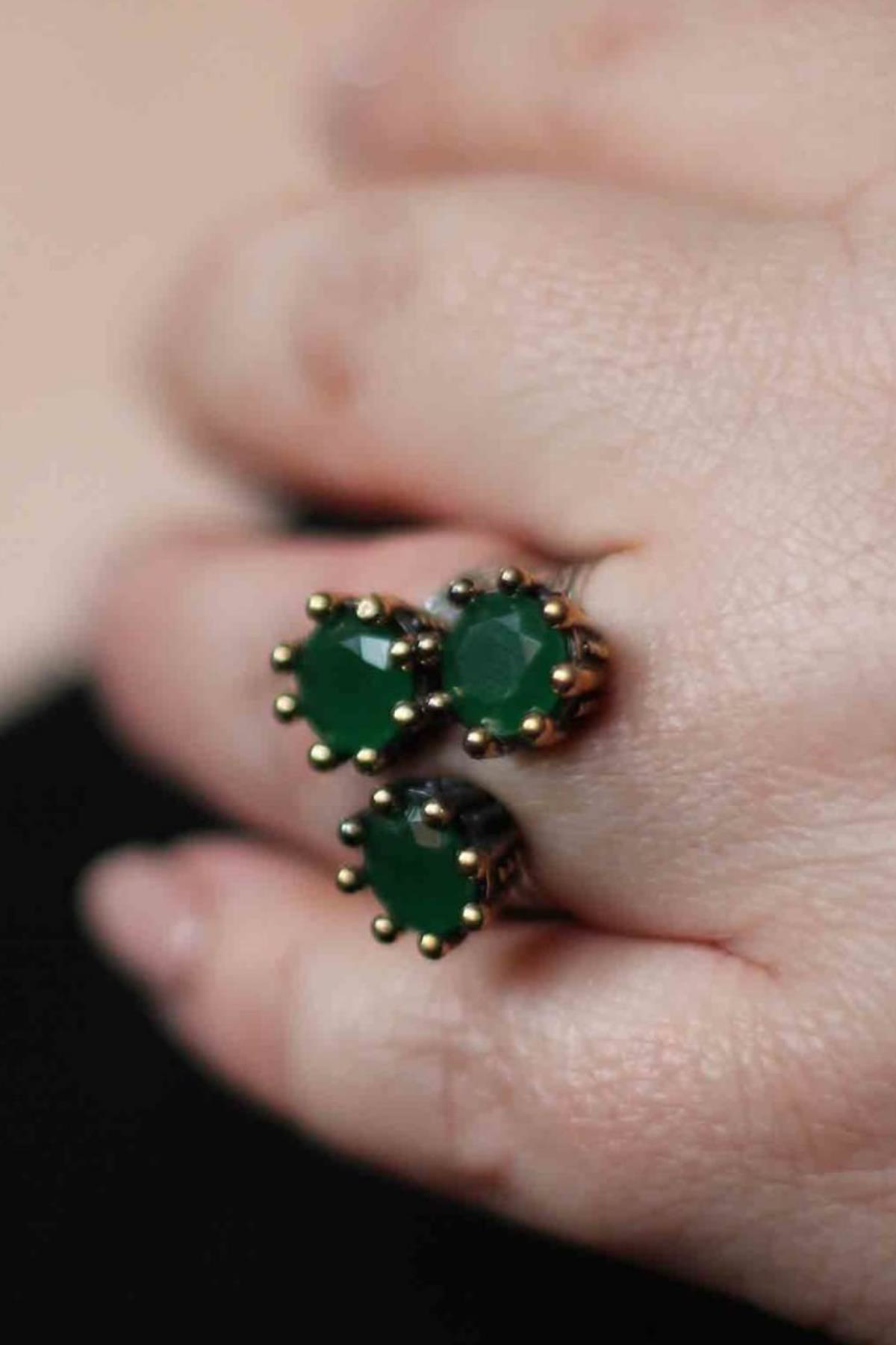 Beyisa Söğütlü Serisi Gümüş Lal Taşlı Otantik Bayan Yüzük