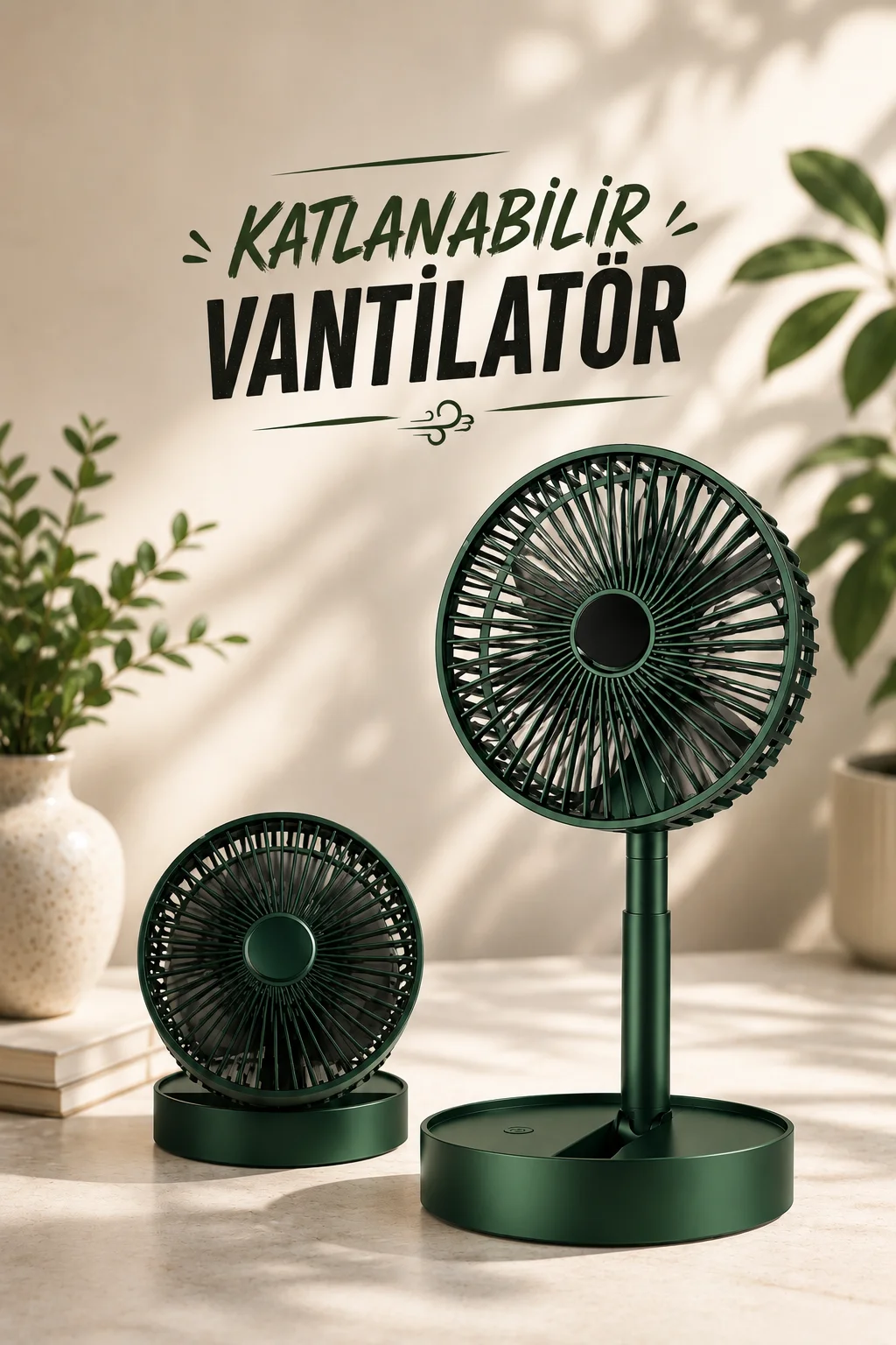 Soğutucu Vantilatör Telefon Standlı Mini Fan