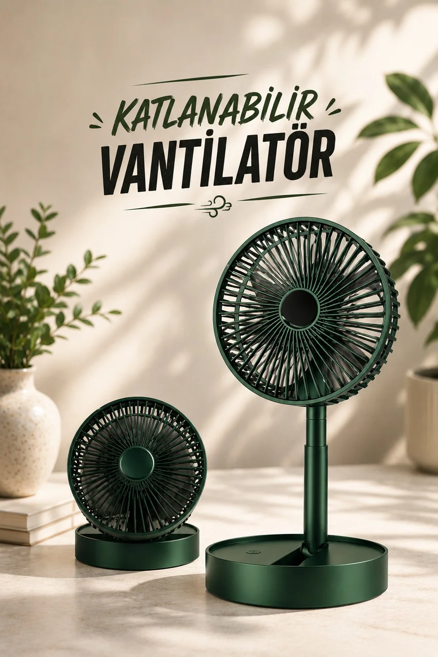 Soğutucu Vantilatör Telefon Standlı Mini Fan - Lisinya