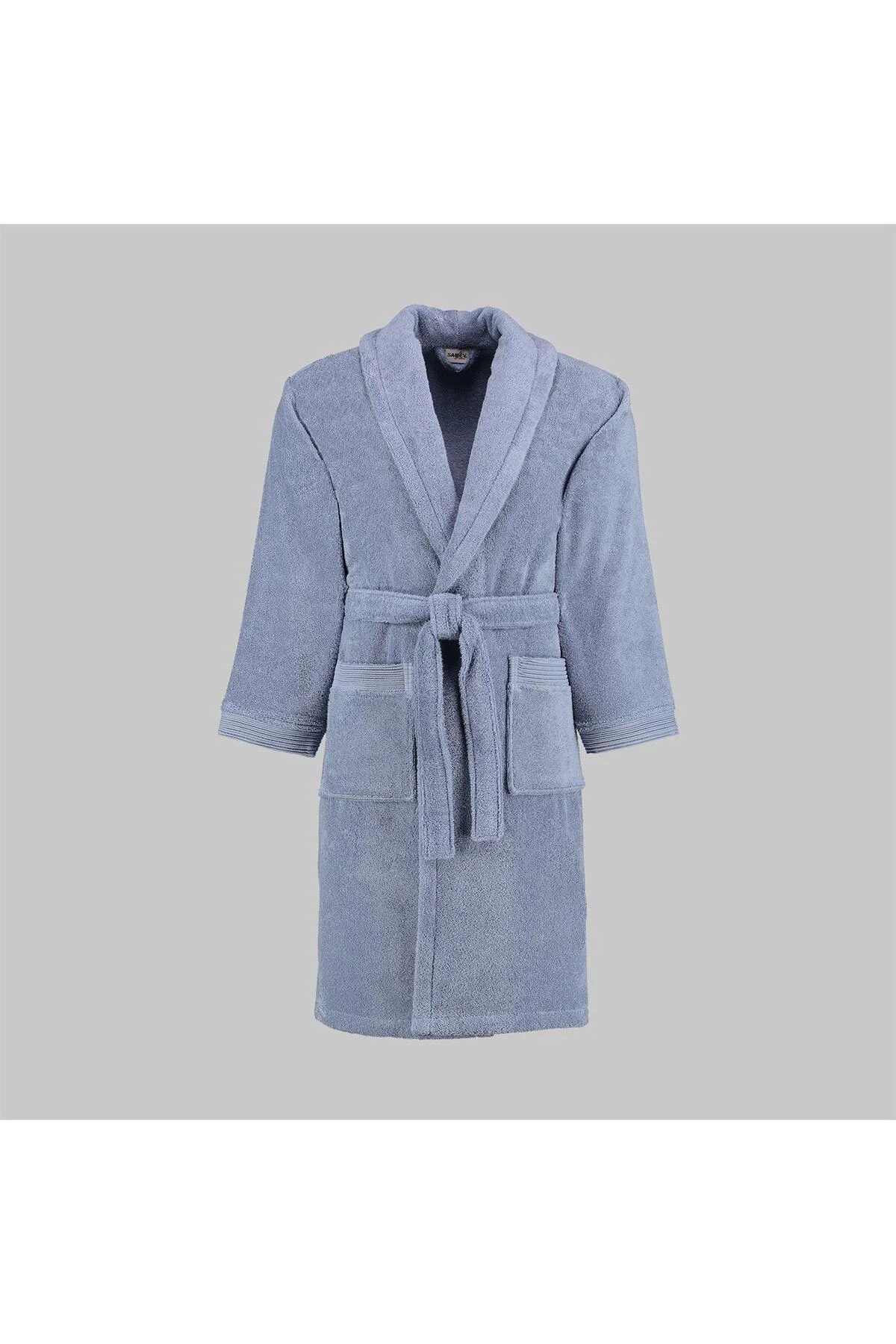 Soho Mavi %100 Pamuk Large Beden Bornoz