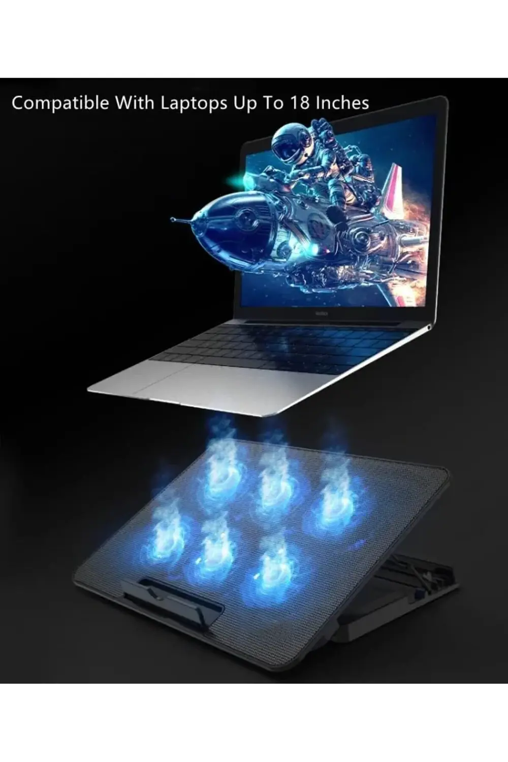 Şok Soğutma Profesyonel Dizüstü Bilgisayar Soğutucu Laptop Işıklı