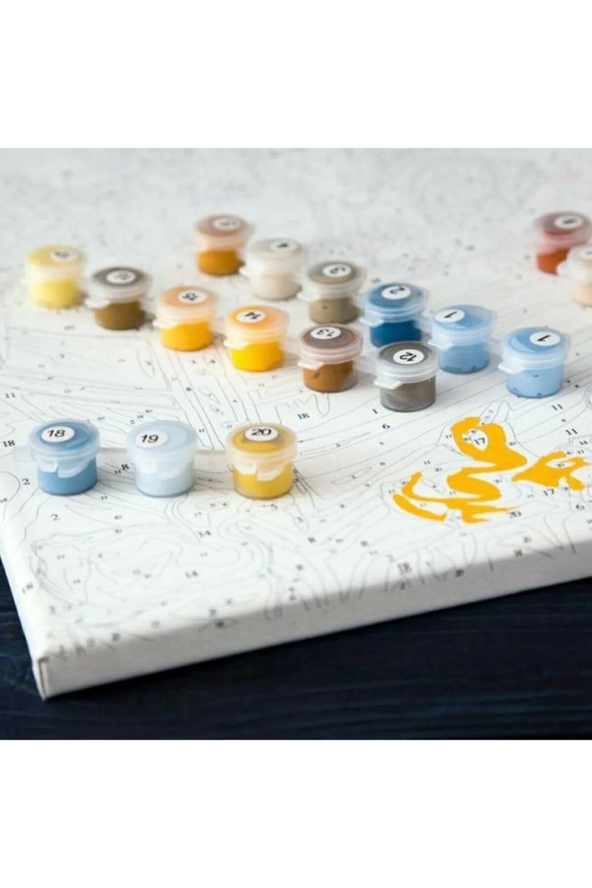 Sokak Arasındaki Restoran Sayılarla Boyama Hobi Seti