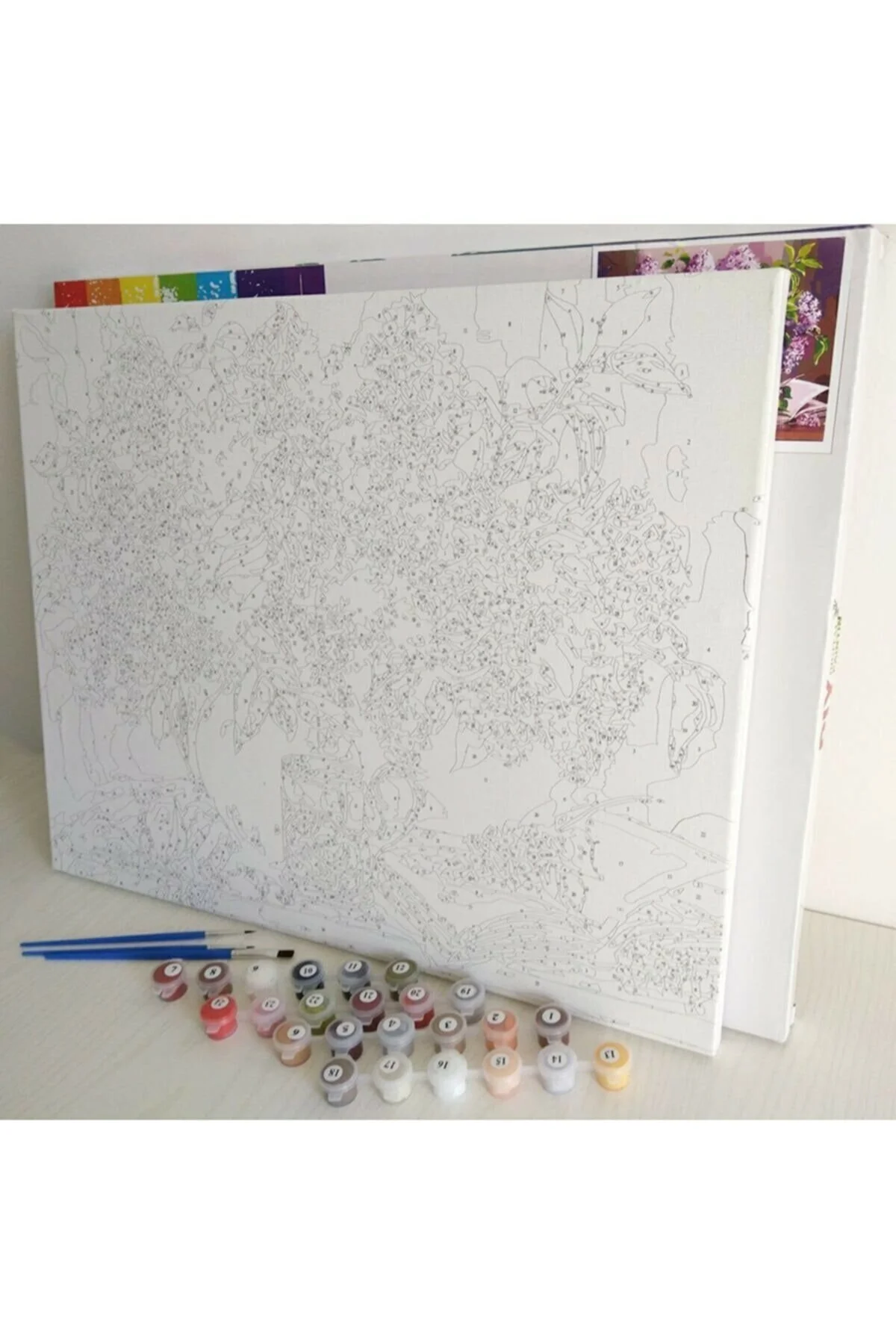 Sokak Arasındaki Restoran Sayılarla Boyama Hobi Seti