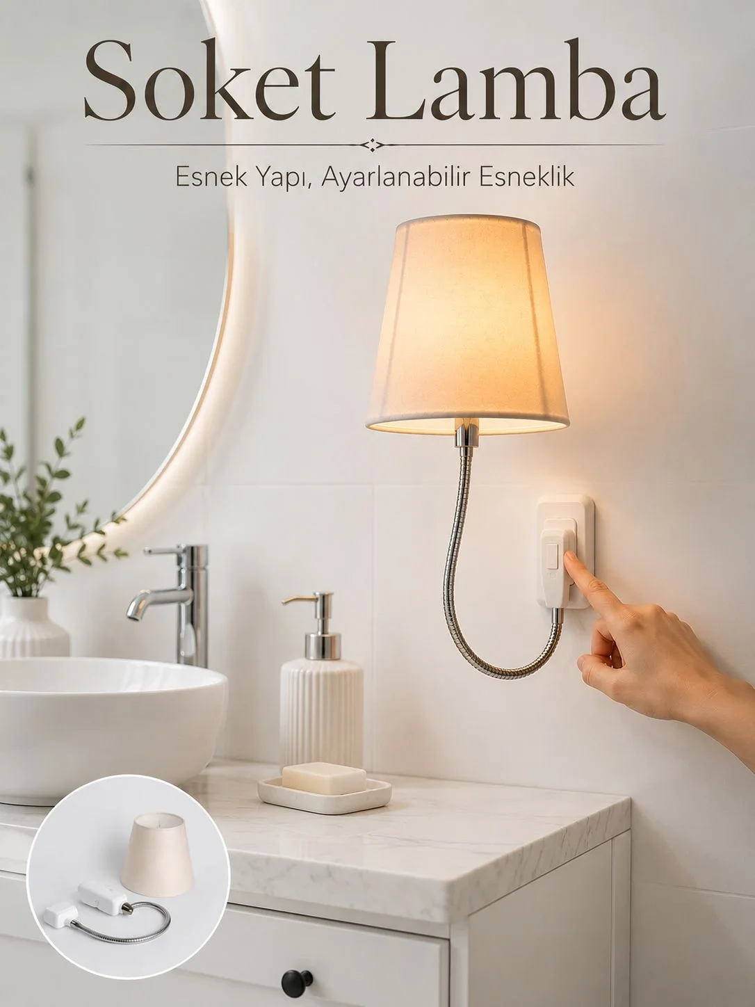 Soket Tipi Ayarlanabilir Başlıklı Dekoratif Gece Lambası Fiyatı, Yorumları ve Özellikleri