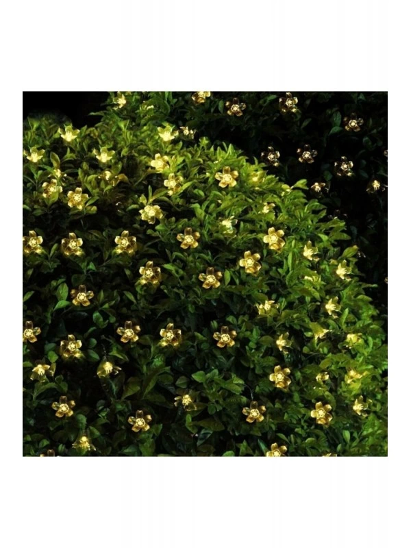 Solar 30 Ledli Çiçekli Günışığı Bahçe Aydınlatma Dekorasyon Güneş