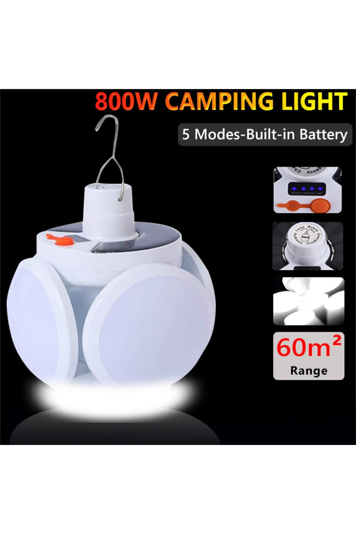 Solar 5 Kanatlı Kamp Lambası (4397)