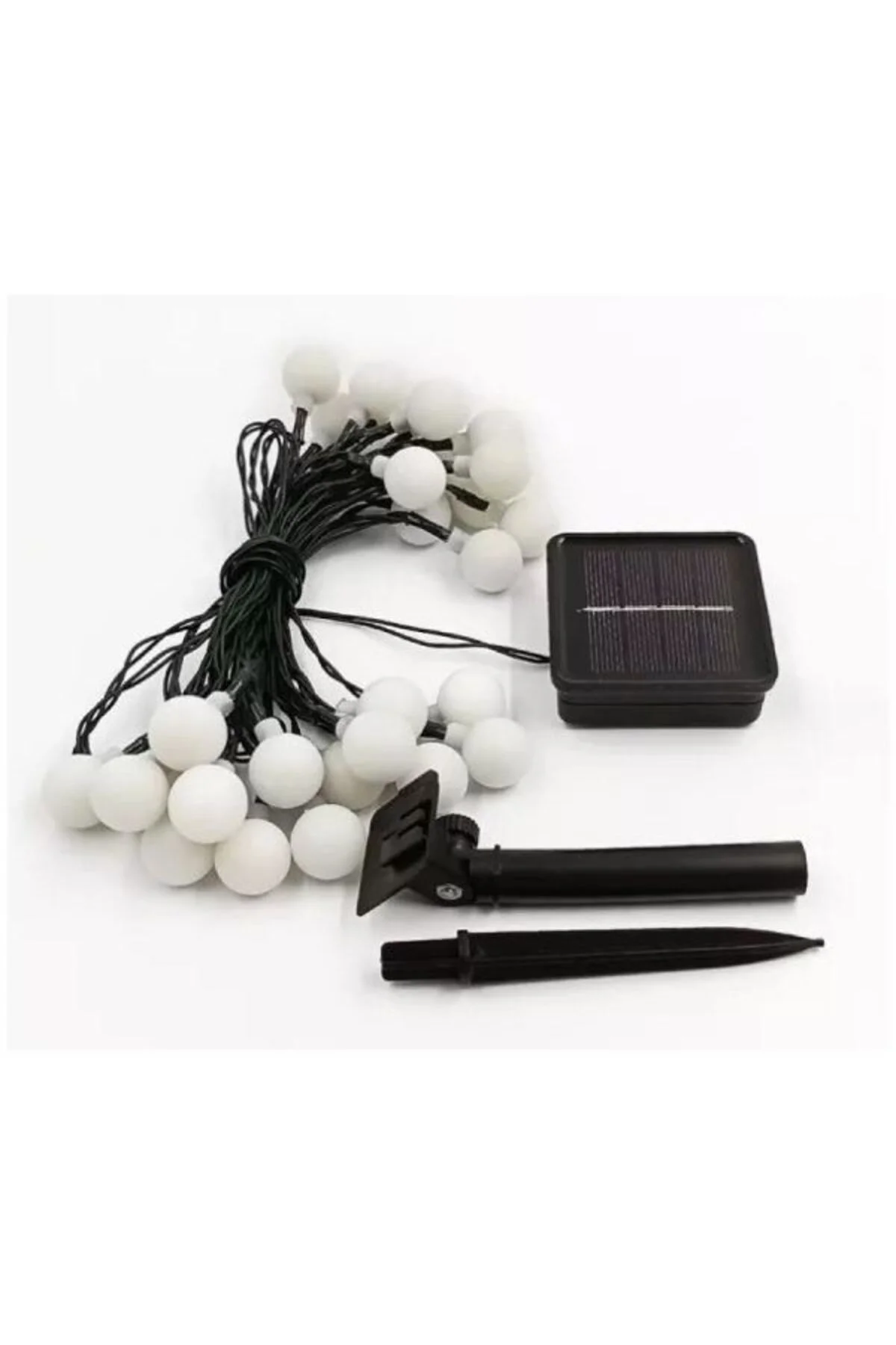 Solar 5m 28 Led Top Gün Işığı Siyah Kablolu