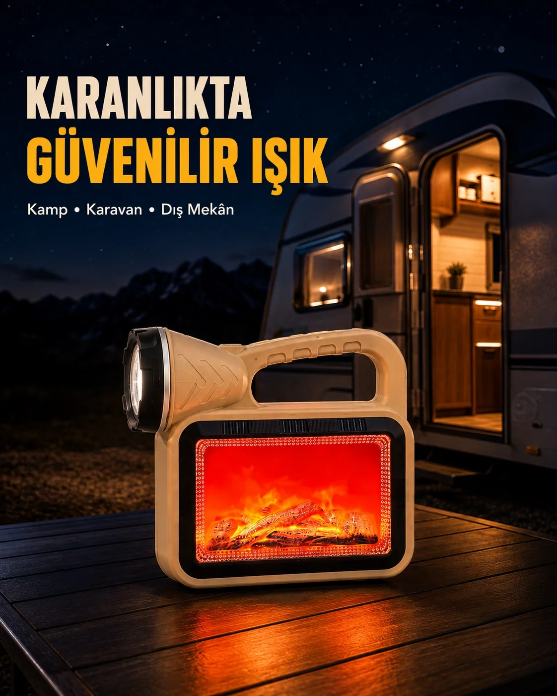 Solar Alev Işığı COB Teknolojili Taşınabilir El Feneri ve Kamp Lambası Fiyatı, Yorumları ve Özellikleri