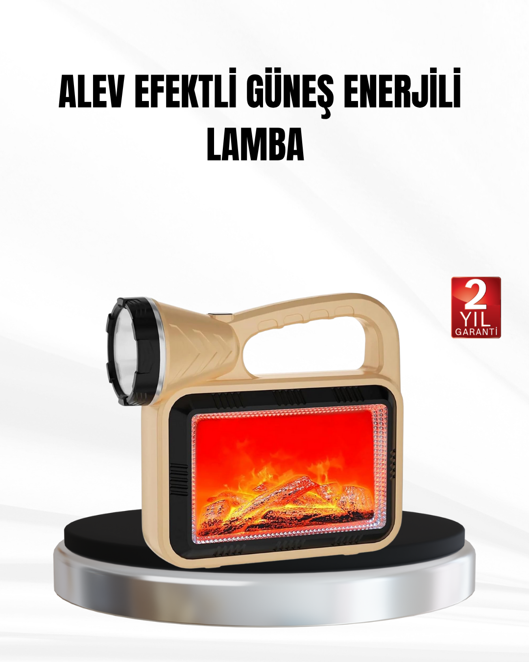 Solar Alev Işığı COB Teknolojili Taşınabilir El Feneri ve Kamp La
